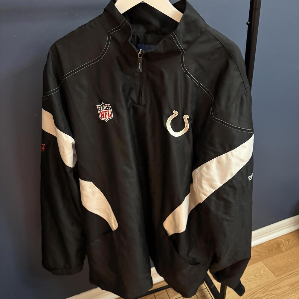 Reebok Colts Black NFL Windbreaker 2XL 2011 Reebok Era - Discontinued, Like New